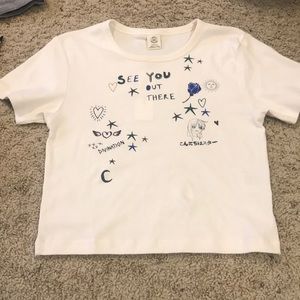 anime styled crop top from UO